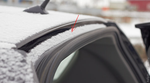Toyota RAV4(3) - задняя дверь - снег залетает сверху